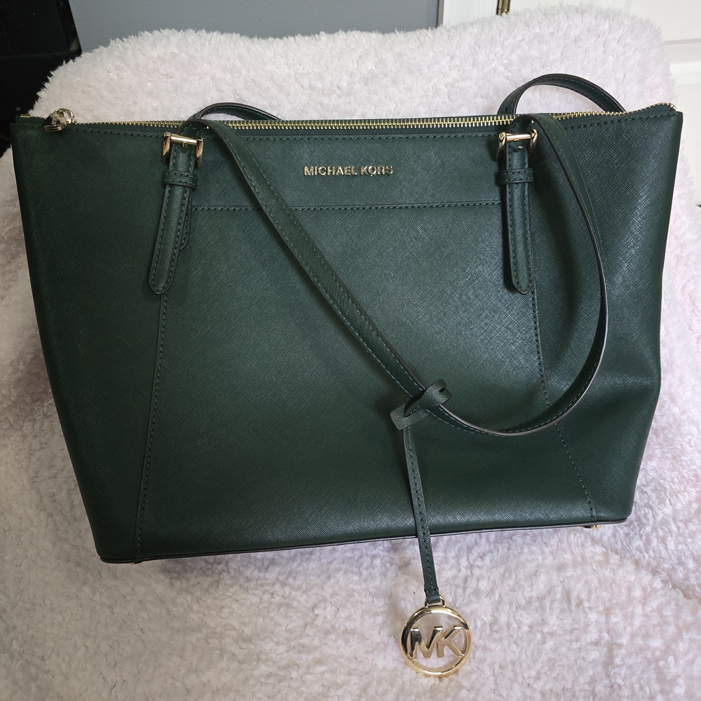 Michael Kors Dark Green Tote